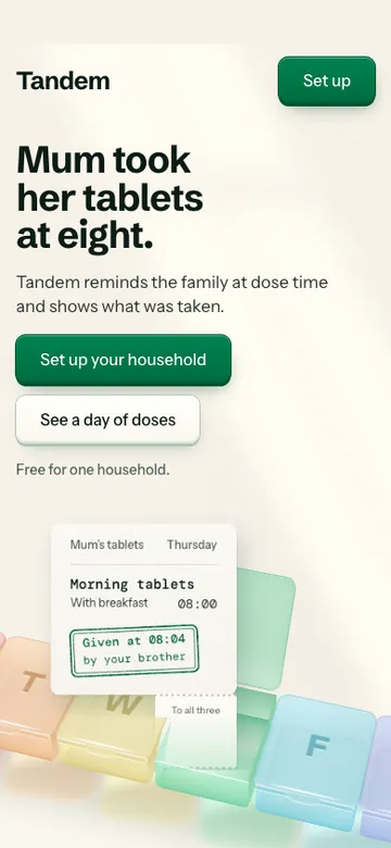 A phone page in the Dose theme